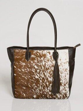 FSP Collection Nguni Cowhide Tote | Cape Town Handcrafted | Genuine Leather | On